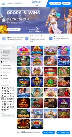l'application et interface AMUNRA CASINO